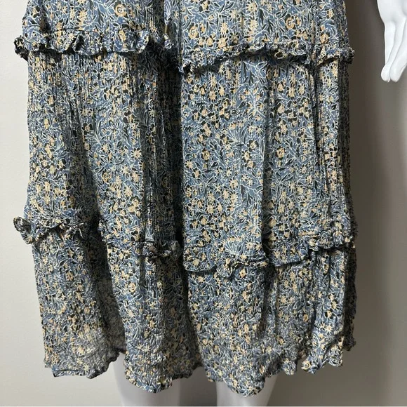 Anthropologie Rayon Kira Off-The-Shoulder Lined Tiered Peasant  Dress Size US 6 - Picture 8 of 15